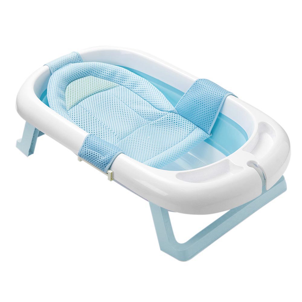 Collapsible baby bath with net, in 2 colors - blue